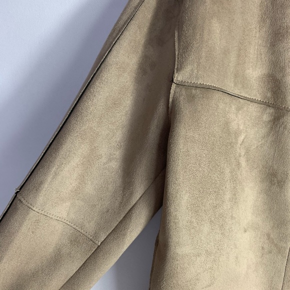 ZARA BASIC Suede Effect Jacket Size S - 36 - Picture 7 of 8